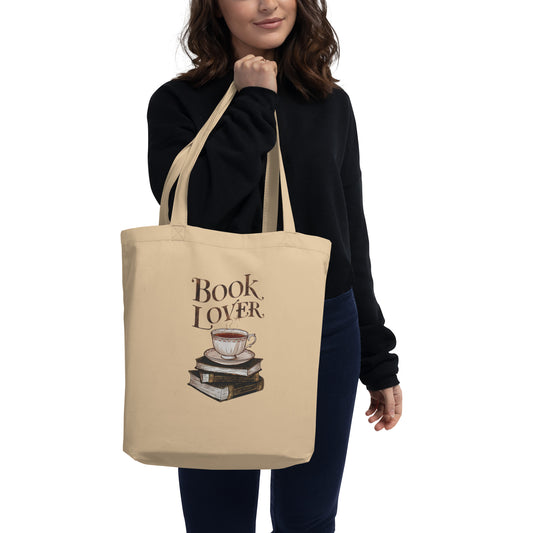 Book Lover Eco Tote Bag - Organic Cotton Reusable Bag